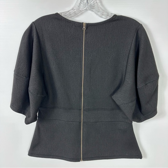 Free People Sz XL Terri Bubble Sleeve V Neck Blouse - Picture 4 of 11